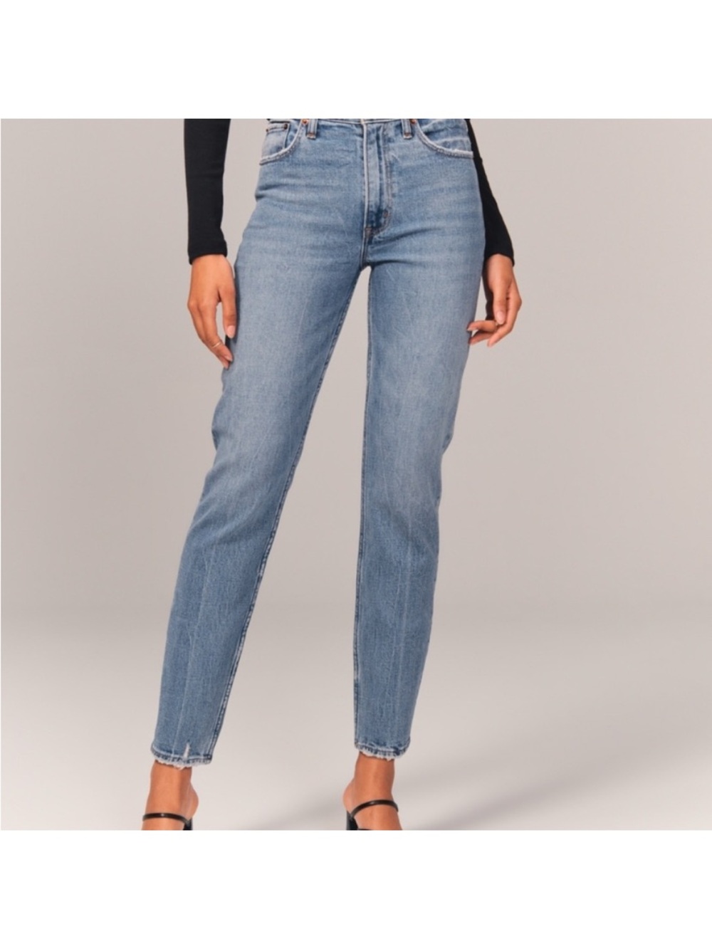 Abercrombie & Fitch Light Blue High-Rise Mom Jeans